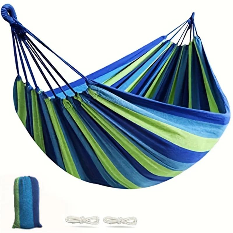 Ultra-Strong Single-Person Canvas Hammock – Lightweight Camping Gear with Carry Bag