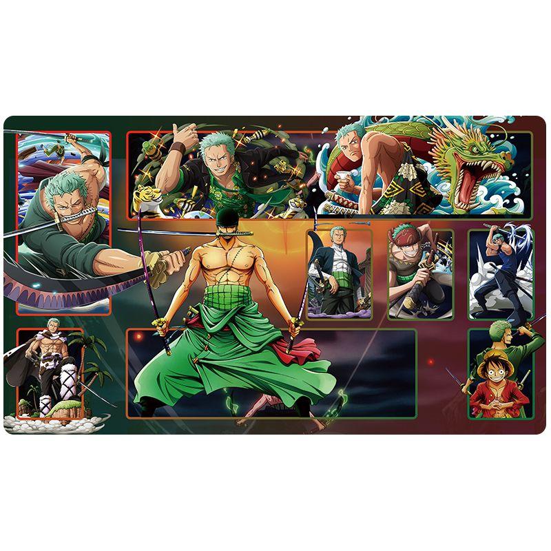 One Piece OPCG Playmat  Luffy Zoro Nico Robin Design Anime TCG Table Mat for Card Games Battle Protection Holiday Gift