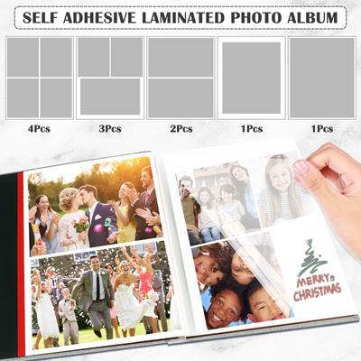 40 Seiten Große Fotoalben Selbstklebendes Scrapbook-Papier DIY Scrapbooking-Album für Hochzeits-Jubiläumsgeschenke Erinnerungsbücher