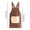 Kitchen Apron SWaterproof Leeveless Cross Back Restaurant Uniform with Removable Hand Towel Anti-fouling Cooking Baking Bibs