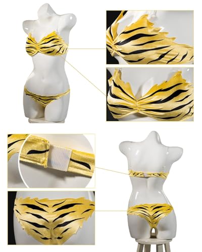 [Kamihei Ryohin] Lum Cosplay Costume, Urusei Yatsura Popular Character, Oni Girl Swimsuit, Fan-made Costume, Adult Size, Fancy Dress, Halloween, Chris