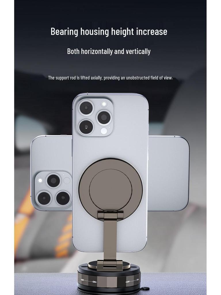 Vacuum Suction Magnetic Rotating Car Phone Holder
