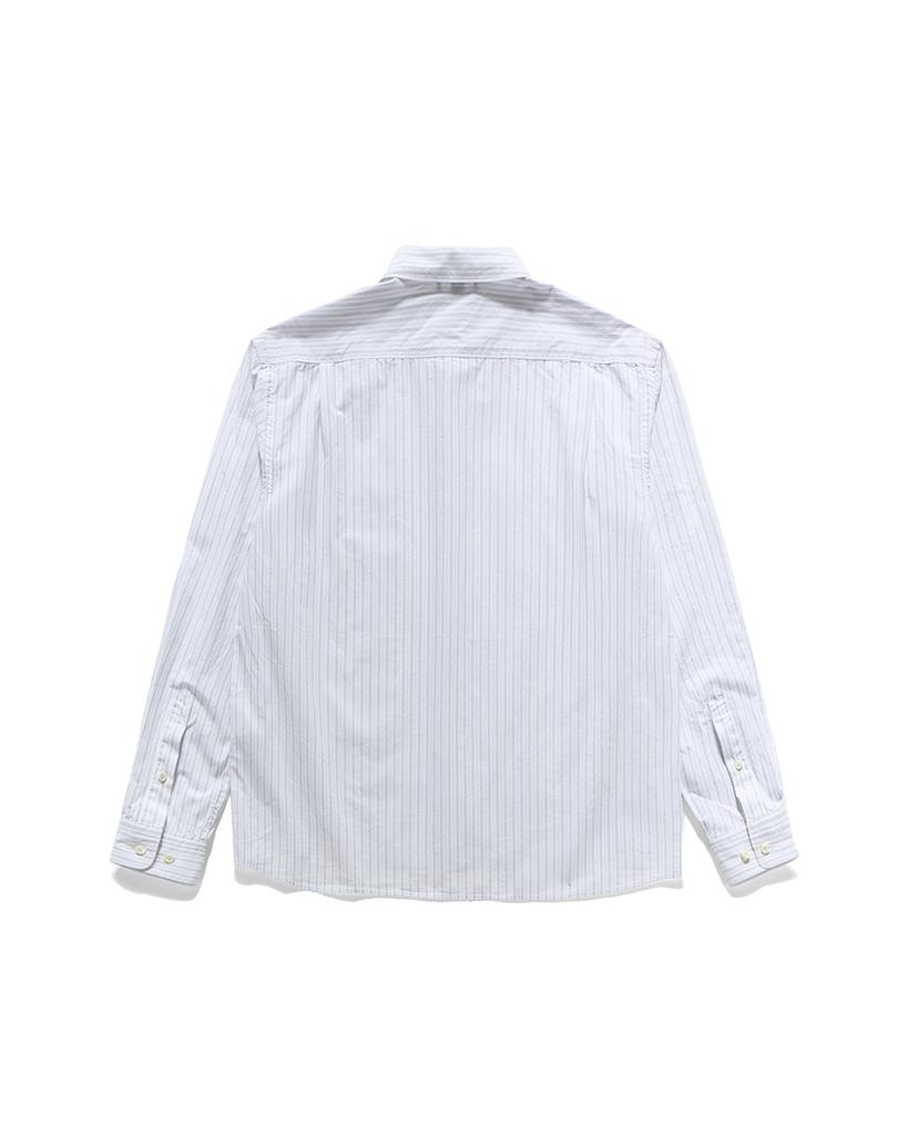 Eoneopegtideuesensyeol Easy Comfort Shirt / White & Gray Stripe