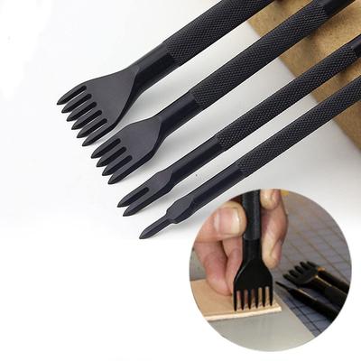 18-teiliges Leder-Nähwerkzeug zum Basteln, Handnähen, Set mit Groover-Ahle, gewachster Fingerhut