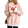 Dame Sweatshirt Juleprint Langærmet Løstsiddende Til Lag-på-lag Casual Pullover