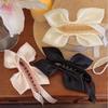 Damen Schleife Band Haarkralle Bananenclip Einfarbige Elegante Tägliche Haarreif Schwanzbefestigung Haarschmuck