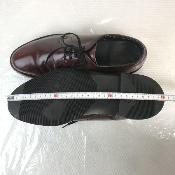 E.T.Wright 80s Vintage Tan Felt Lined Leather Plain Toe 8D/B 25.5-26.0 Burgundy(USED)