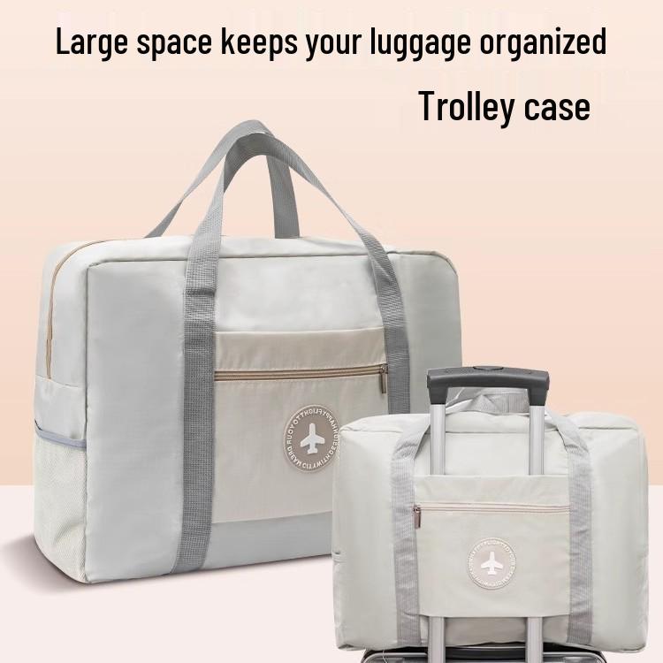 

Женская складная дорожная сумка для коротких поездок с функцией тележки Large Khaki Storage Bag 44x18x35cm