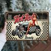 Vintage Metal Tin Sign Hot Rod Retro Wall Decor for Garage Bar