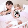 Baby Mirror Toys Multi-Function High Contrast Black and White Baby Toy Infant Soft Mirror Tummy Time Easy To Install Infant Toys