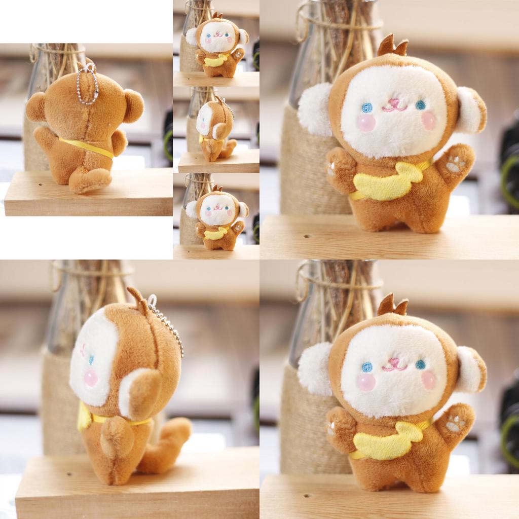 Cute And Cuddly Plush Monkey Keychain Perfect Soft Animal Toy For Bags And Keys