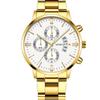 Men'S Business Watch, Steel Belt Calendar Couple, Men'S Classic Fake Three-Eye Quartz Watch