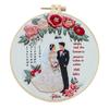 1pc Wedding Photo Valentine's Day Blue Embroidery DIY Fabric Kit with Tools Included