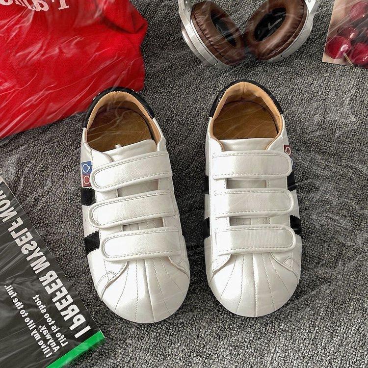 2025 autumn shell head thick-soled Velcro German training shoes women's new height-increasing versatile sports and leisure big head shoes