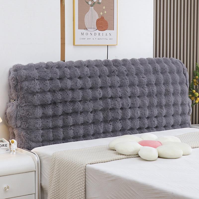 

Плюшева кишеня-накладка на ліжко: Повністю обгорнутий, Товстий, Суперм який, Зручний, Пилозахисний та Універсальний. 1.2m Headboard Cover, 65cm High with Pockets