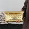 Large Capacity Rivet Envelope Clutch Bag Elegant Solid Metallic Sheen Handbag  Daily