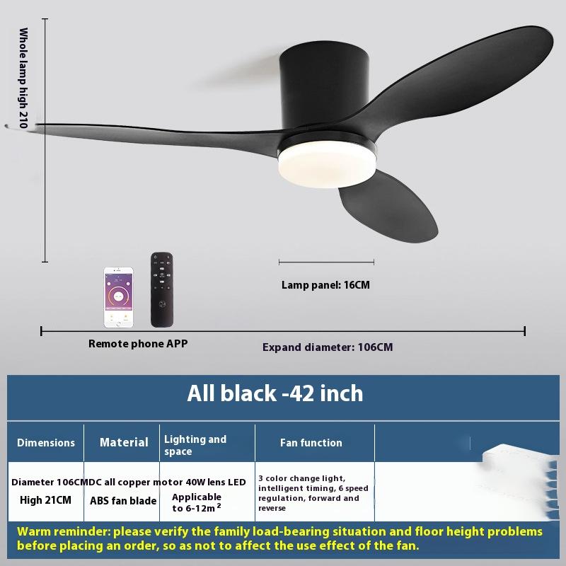 Small Ceiling Fan Mute Frequency Conversion Bedroom Fan Light Home Aisle Balcony Ceiling Fan