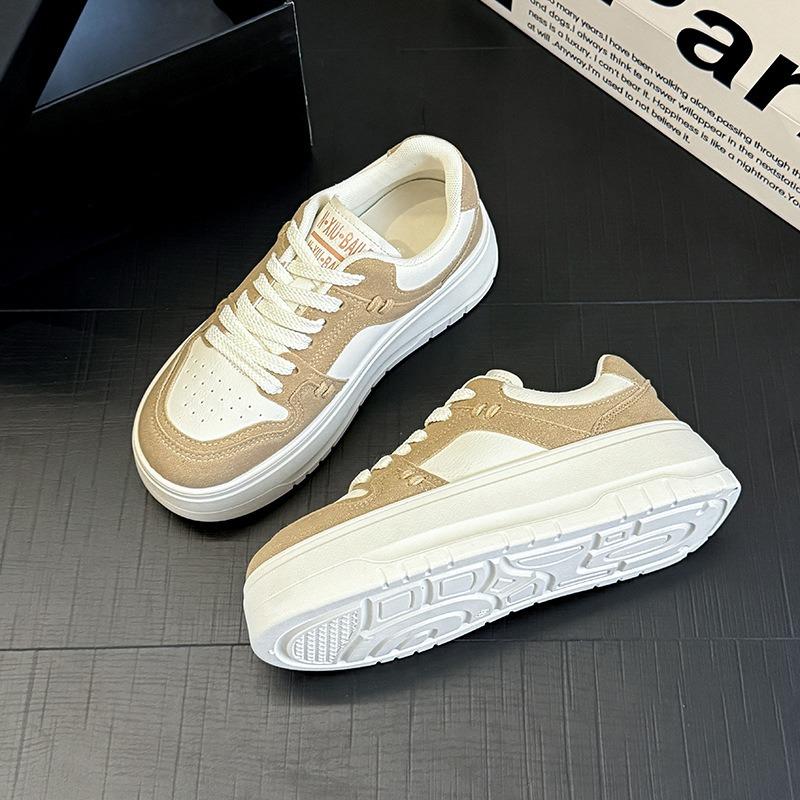 sponge cake thick-soled flat-soled white shoes for women's new small men, comfortable and versatile casual sports shoes