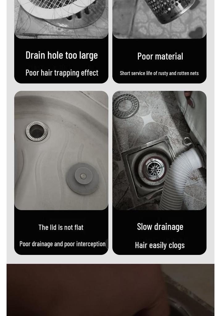 Universal Anti-Odor & Insect-Repellent Sewer Cover for Bathroom Drains