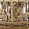 Tsukurundesu® 3D Moving Wooden Puzzle with LED and Music Box (Pony Carousel) with Japanese Instructions