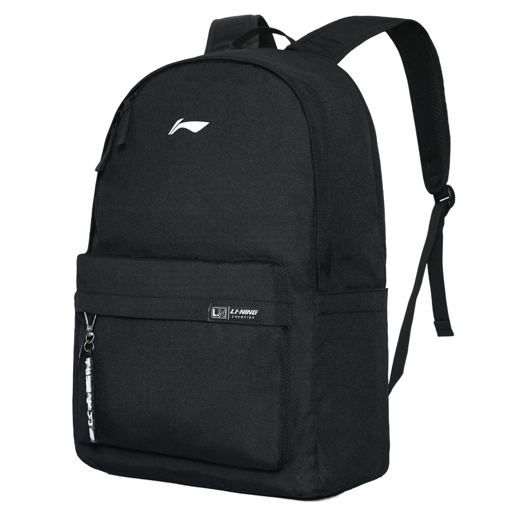 Li Ning Polyester Backpack Unisex Black ABSU319-1