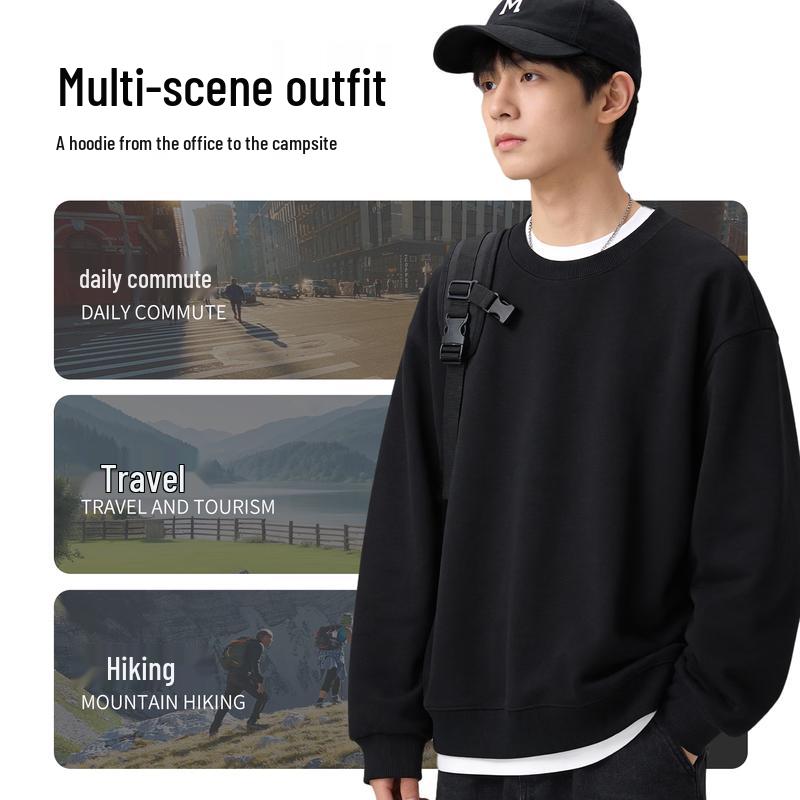 JEANSWEST LIFE Men's Long-Sleeve Crewneck Sweatshirt