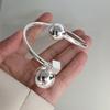 Xiaomi 100% Solid 925 Sterling Silver Metal Bracelet for Women Vintage Gold Handmade Simple Big Ball Bracelet Birthday Gift Party