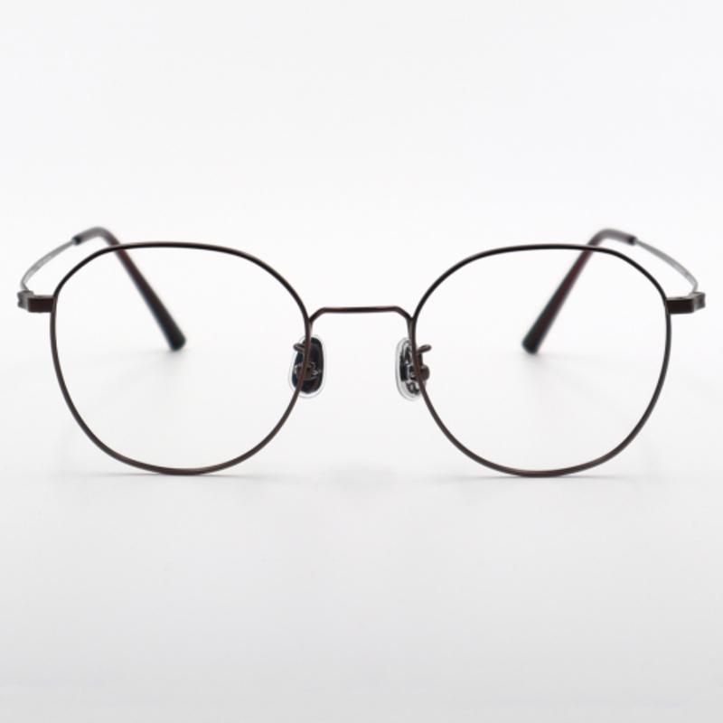 

aloeyewear ALO BASIC AL8203 1616M Mild Square Brown Metal Glasses NONE