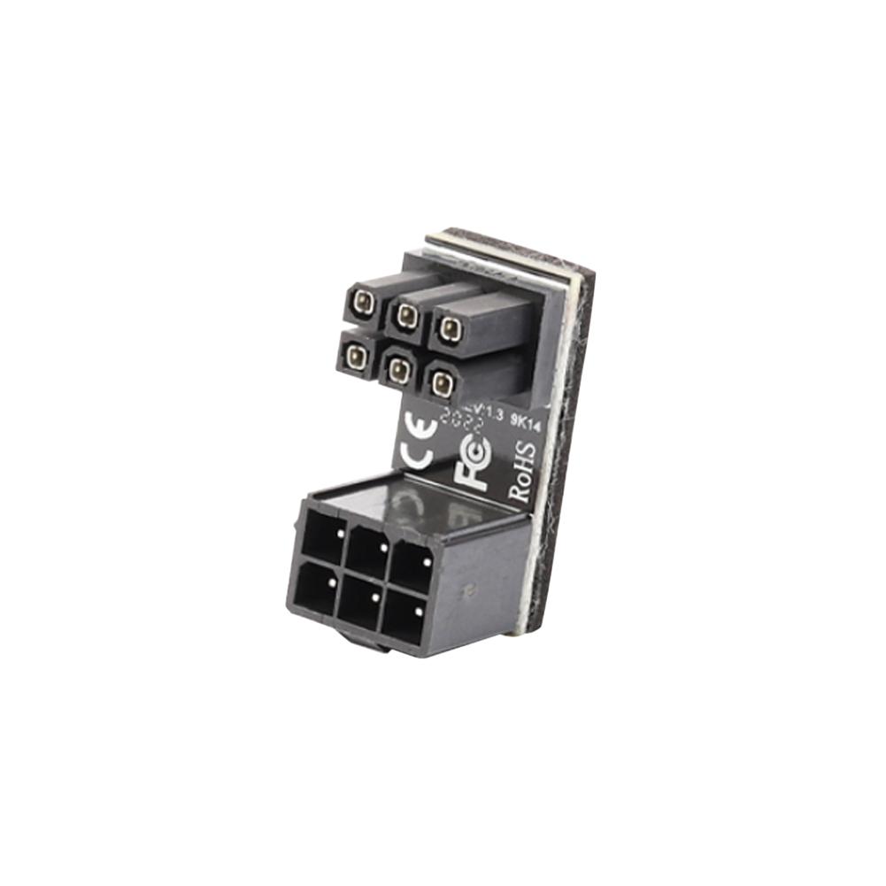 Connecteur ATX 8 broches 6 broches PCI-E 8 broches femelle vers mâle coudé à 90/180 degrés pour cartes graphiques de bureau, connecteur de direction assistée GPU
