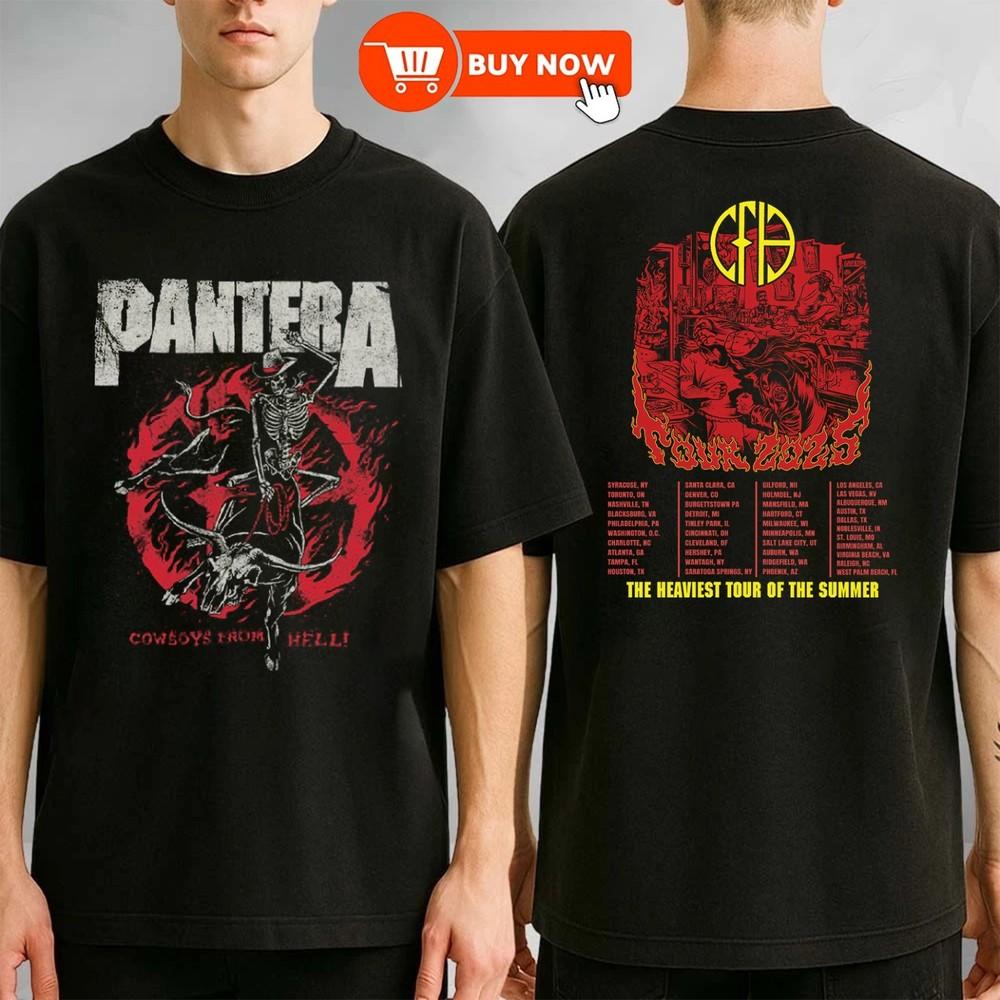 Pantera Cowboys From Hell Tour 2025 Shirt, Family Metal Fan Gift - FREE POSTAGE Unisex T-Shirt M