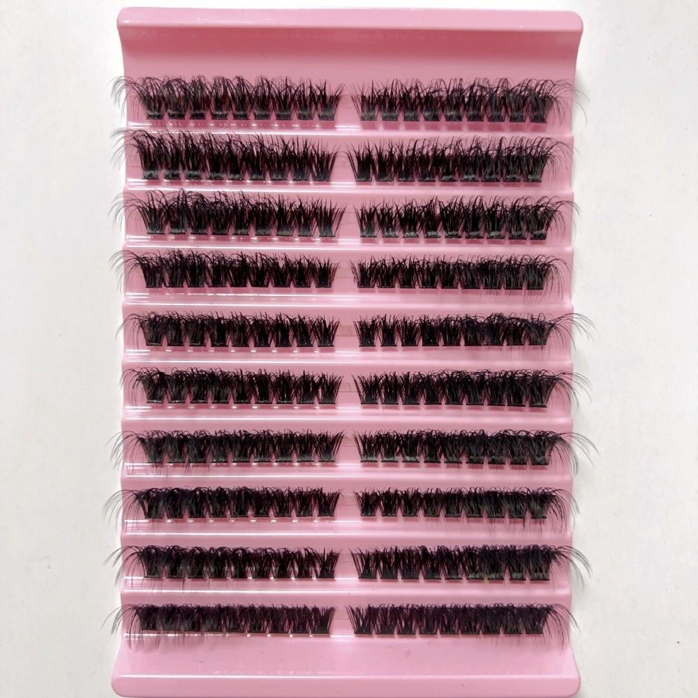 3D Mink Effect Cluster Lashes 8-16mm Volume Lash New Faux Mink Eyelashes for Women