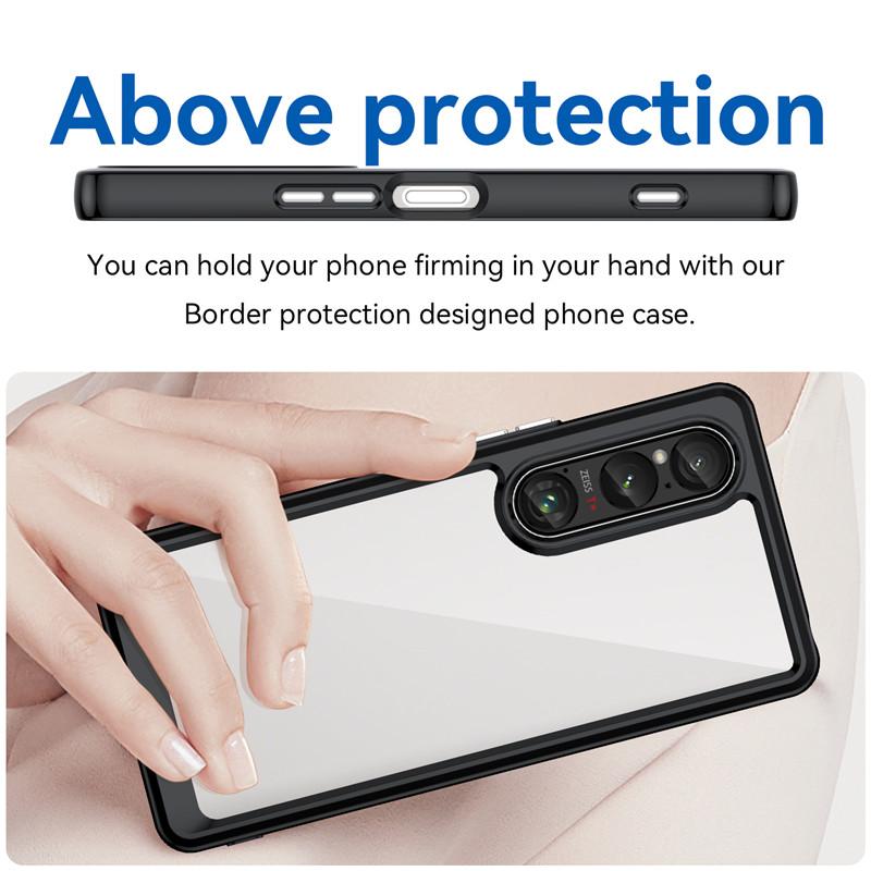 For Sony Xperia 10 VI Case For Xperia 10 VI Cover Colorful Soft Edge Silicone Transparent Shockproof Bumper For Xperia 10 VI