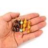 Hand-Wound Crystal Bead Agate Amethyst Pendant Necklace N709