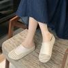 Thick-bottomed Woven Hollow Bag Head Cool Slippers Women's 2025 New Comfortable and Breathable One-pedal Beach Roman Slippers
