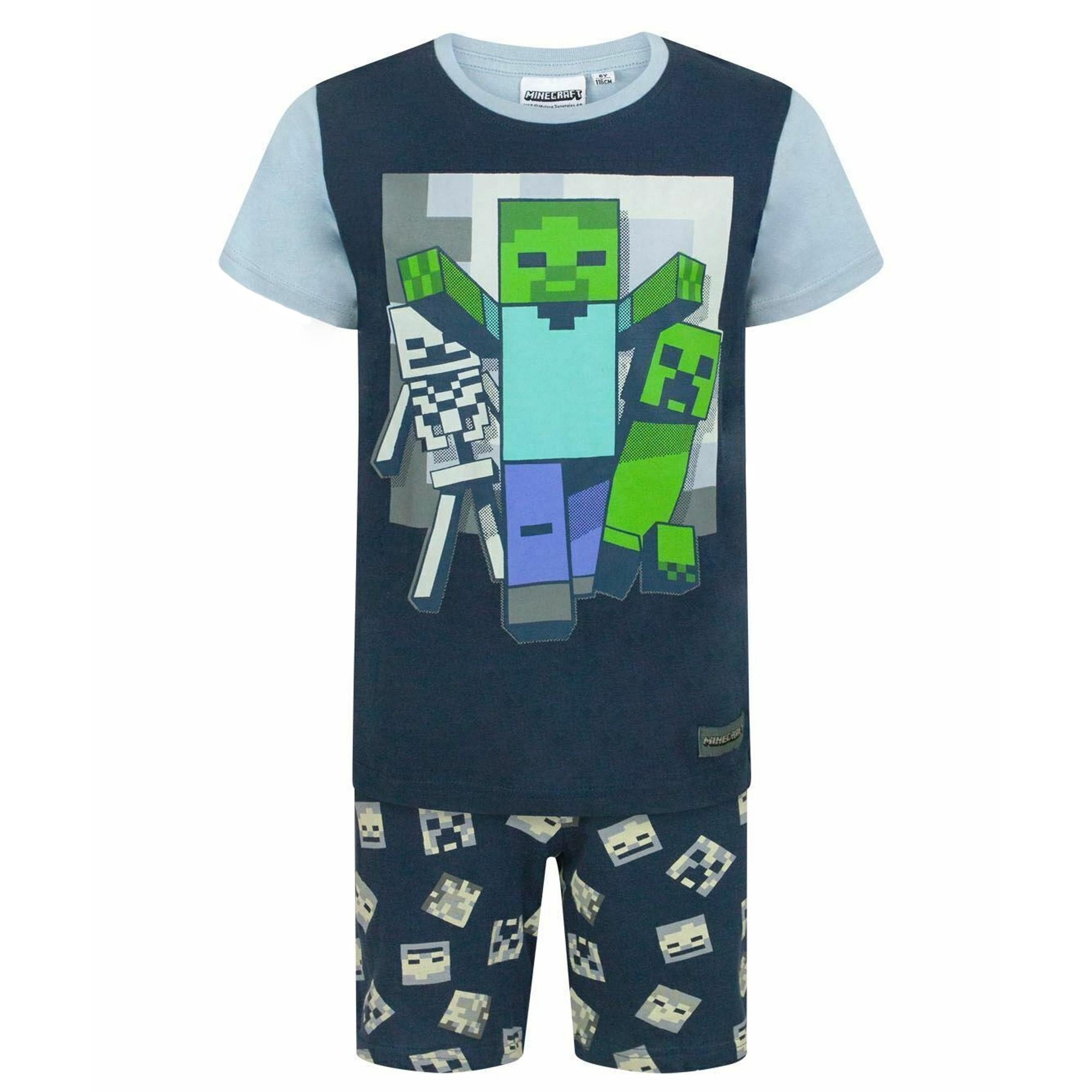 Minecraft Boys Undead Shorts Conjunto de pijama 8 Years azul oscuro