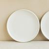Solid Color Folded Round Plate, Minimalist Ceramic Plate, Household Plate, Vegetable Plate, Restaurant Tableware Plate, Western Plate, Steak Plate.