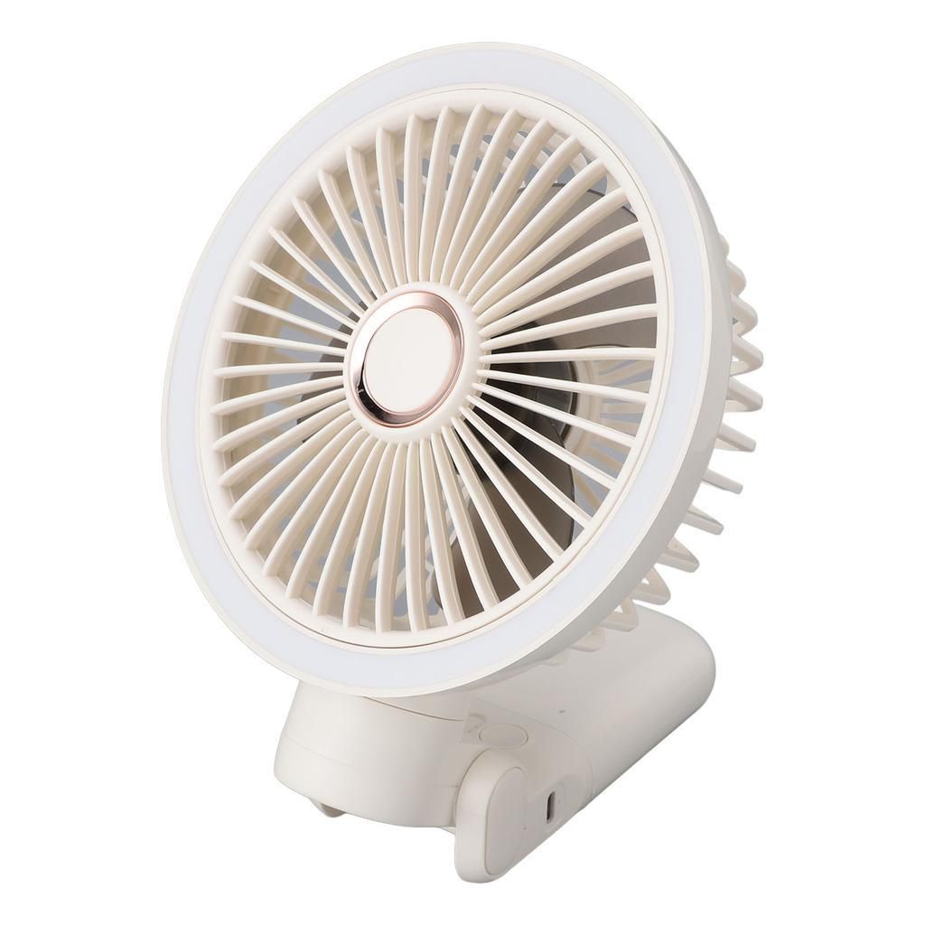 Desk Fan USB Charging Rotatable Foldable 3600mAh Power Bank Wall Mountable Handheld Clip On Fan with Night Light