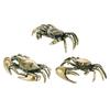 Brass Crab Figurine Artistic Adorable Accessories Crafts House Warming Gift Collection Tea Room Car Decoration Animal Ornament