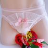 Women Panties For Men Japanese Sweet Bow Ruffle Edge Briefs Mesh See Through Sissy Lingerie Underwear Gay Lolita Male Nightwear