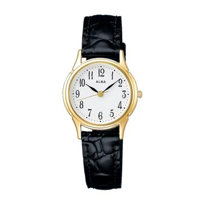 Seiko Uhr Alba Uhr Damen Quarz Edelstahl Verstärkt Wasserdicht für Den Alltag Analog SEIKO ALBA (5 ATM) (AEGK433 (Zifferblatt Weiß, Gehäuse