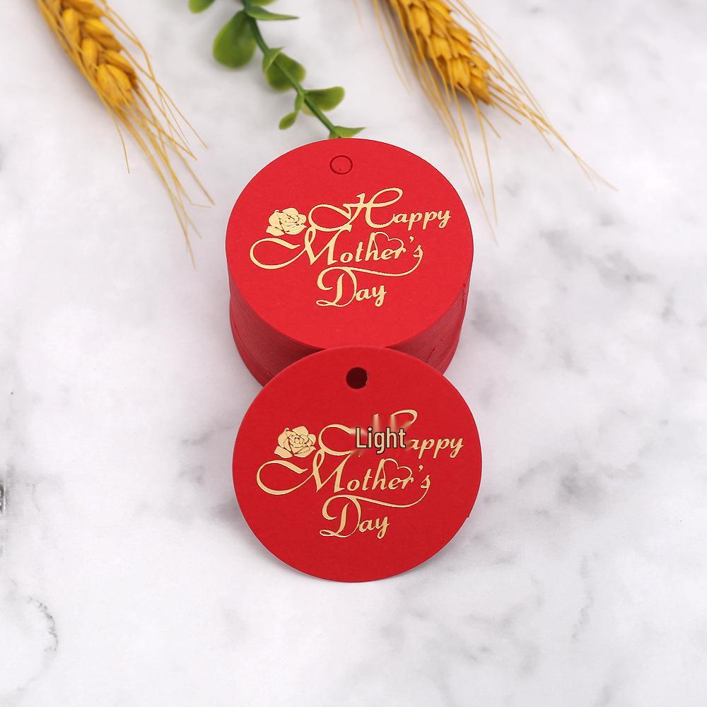 Kulatá dárková visačka ke Dni matek - Závěsná dekorace a suvenýrová kartička na pečení