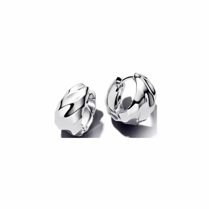 Circle Earrings Zircon Heart Earrings 100% S925 Pure Silver Women's Earrings Jewelry Suitable For Valentine's Day Gifts