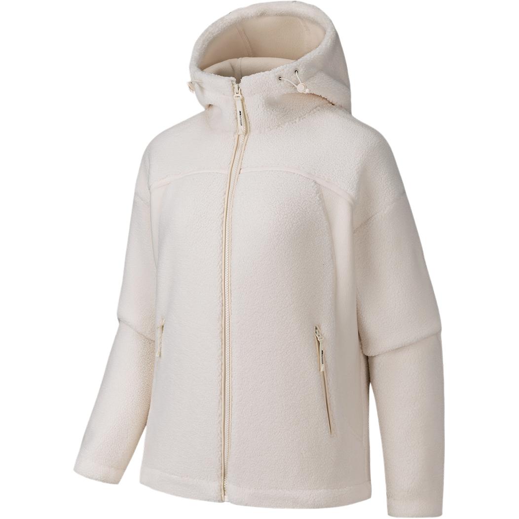 

Anta Женская флисовая куртка серии Outdoor, свободного кроя, с капюшоном, теплая, удобная, на молнии, однотонная, 162546702-1 2XL