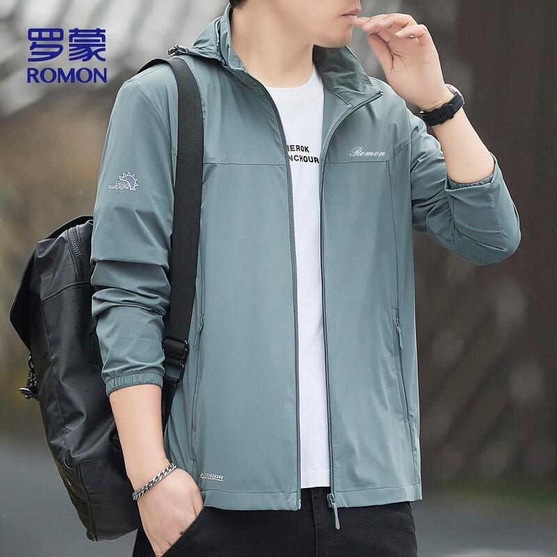 ROMON Men's Fishing Ice Silk Hooded Sun Protection Jacket