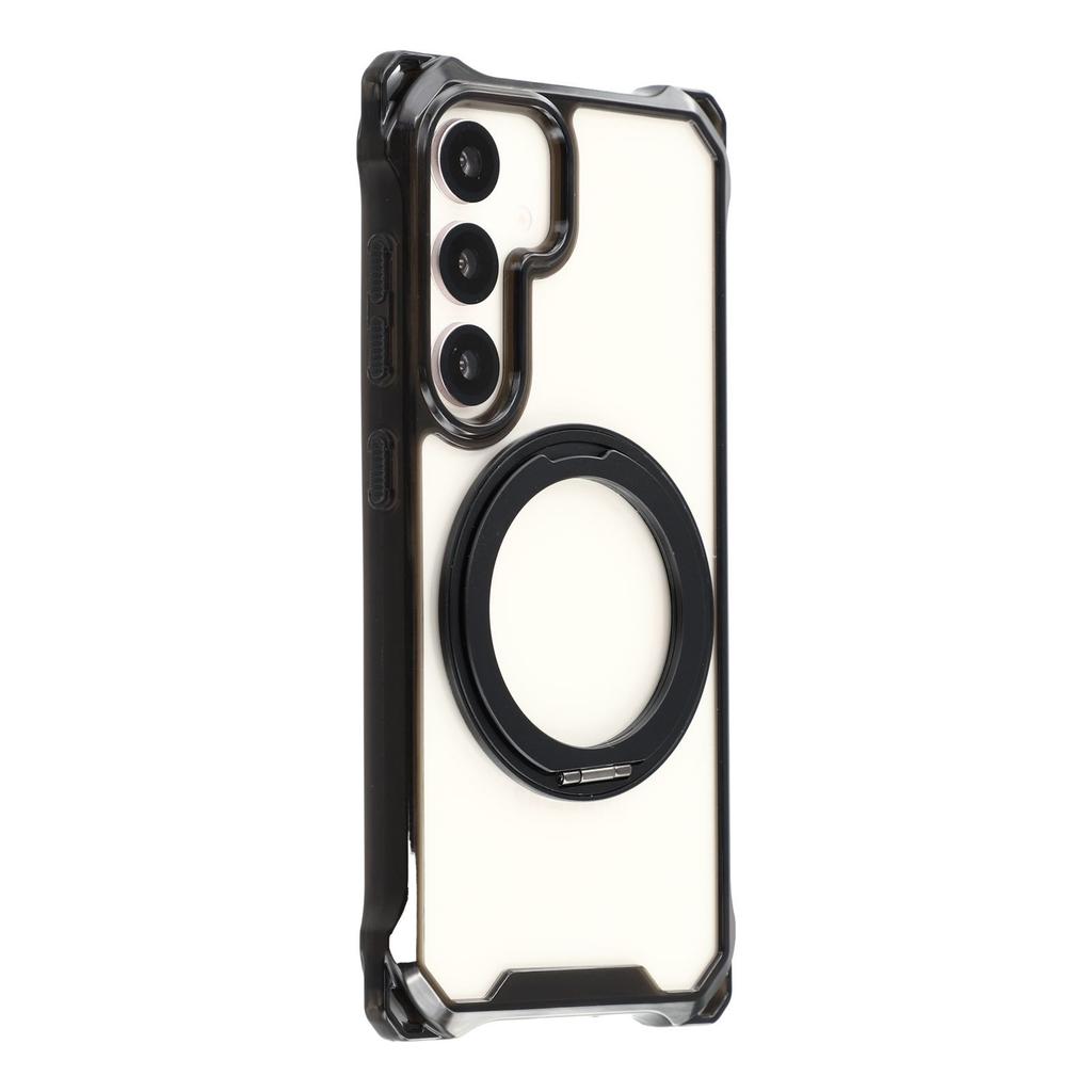 For Samsung Galaxy S25/S24 Magnetic Case Ring Kickstand TPU+PC Phone Cover