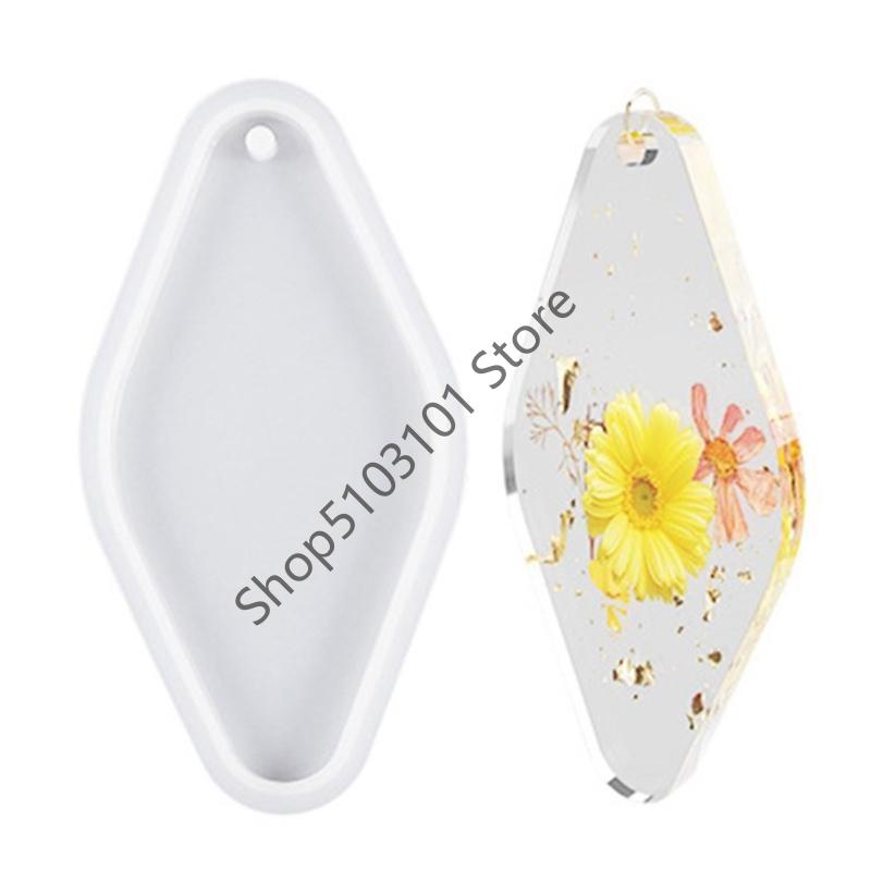 X6HE Diamond Epoxy Casting Resin Mold Earring Keychain Jewelry Pendant Mold Nonstick China Mainland