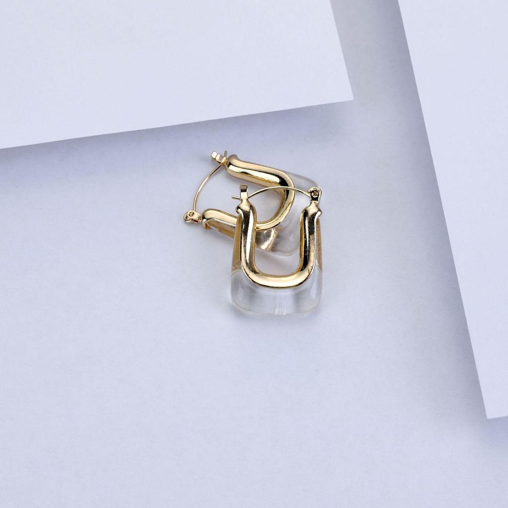 KC Gold Fashion Korean Style U-Shaped Celebrity Design Earrings