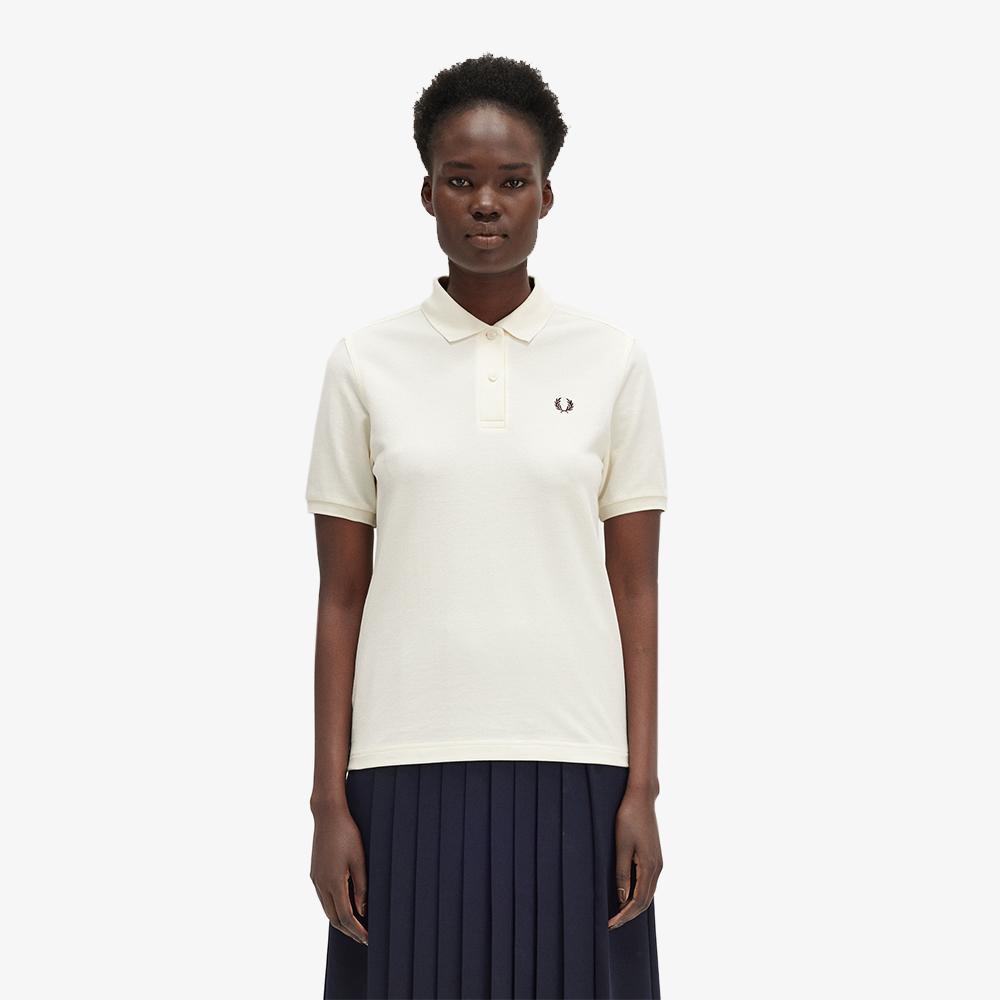 FRED PERRY [G6000] Women'S Plain Fred Perry Shirt - Ecru/Carrington Road Brick Afpf2436000-V13