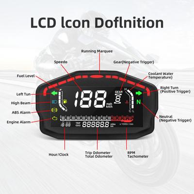 2025 Motorcycle Universal LED LCD Speedometer Digital Backlight Odometer For 2,4 Cylinders For Honda For Ducati For Yamaha