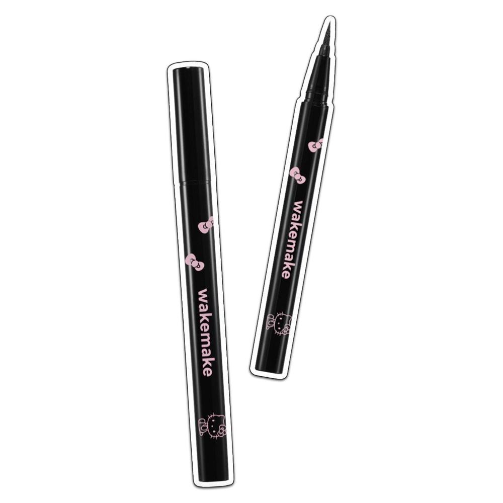 [Hello Kitty Black Edition / 1+1 Set] WAKEMAKE Strong Fix Pen Eyeliner 01 Black Eyeliner x 2 (1+1 Set)
